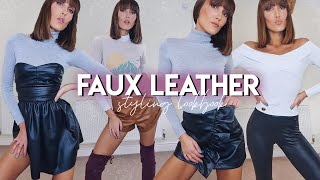 HOW TO STYLE FAUX LEATHER LEGGINGS, SKIRTS, SHORTS - HAUL & TRY ON ZARA, PLT, TOPSHOP | Blaise dyer