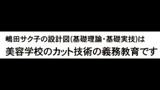 1,カット技術の義務教育,美容師カット国家試験レイヤーカット本物・正確な設計図・基礎理論・実技・嶋田サク子プロセス指導ブロッキング設計図はCAD VectorWorks
