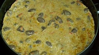 Куриные сердечки в сырно-сметанном соусе. Не дорого и вкусно.