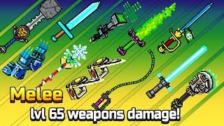 Pixel Gun 3D - LvL 65 Melee Weapons Shots Damage