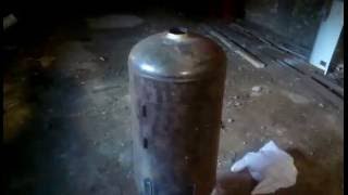 Как сделать из старого бойлера печь буржуйку?