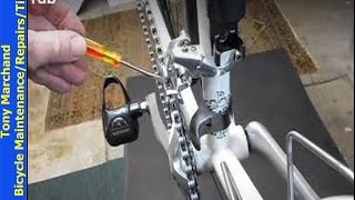 chain rub: front derailleur adjustment on road or trail cycling