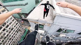 Rooftop POV Escape from Hong Kong security! ??