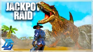 JACKPOT RAID, WIZARD ESCAPES WITH C4  - Ark Survival Evolved - PvP - Part 24