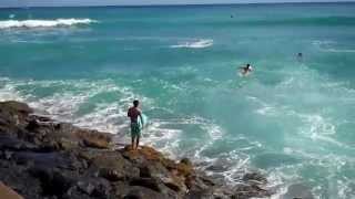 Large Surf at Magic Island,