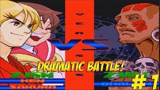 Sega Saturn: Street Fighter Alpha 3! Sakura and Ken vs THE WORLD! Part 1 - YoVideogames