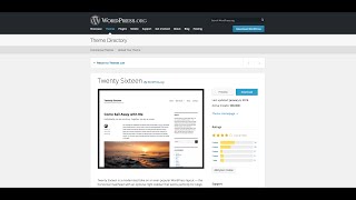 WordPress Twenty Sixteen Theme Demo - 2016