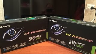Gigabyte GTX980 sli распаковка и рассуждение о новой линейки видеокарт