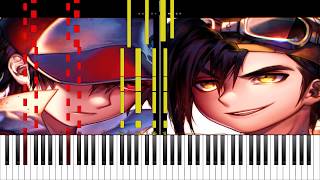 Pokemon Trainer Red/Champion Lance Battle music Piano - Synthesia INSANE