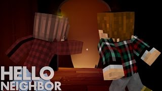 Minecraft Hello Neighbor - Whats behind the basement door (Minecraft Roleplay)