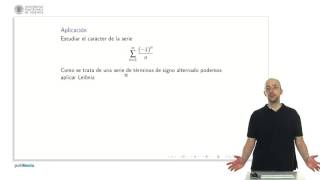Series Numéricas: Critério de Leibniz |  | UPV