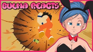 Bulma Reacts to Yamcha Vs Saibamen Stick Fight!!