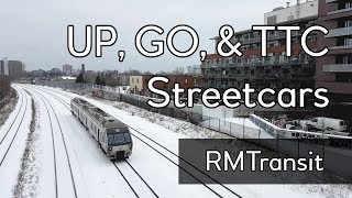UP, GO and TTC Streetcars - December 2016