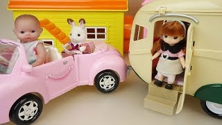 Baby Doli camping car toys baby doll play