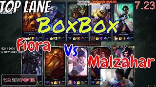 BOXBOX Fiora vs Malzahar Top Stream Gameplay Season 8