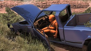 Seatbelt vs. No Seatbelt Crash Test Dummy 4 | BeamNG.drive