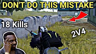 Dont Do This Mistake In PUBG Mobile - 18 Kills Duo VS Squad