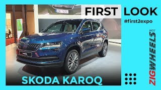 Skoda Karoq India First Look Walkaround Review | Auto Expo 2020 | ZigWheels.com