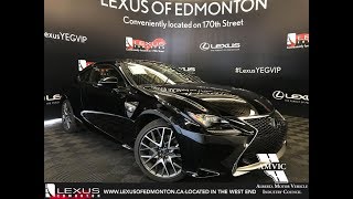 Black 2017 Lexus RC 350 F Sport Series 2 Walkaround Review Downtown Edmonton Alberta