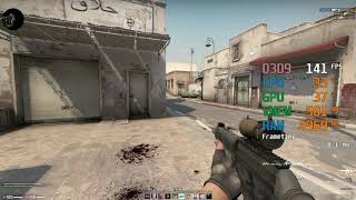 GeForce GTX 1050 ti -- AMD FX-8320 -- CSGO FPS Test Dust 2 Low
