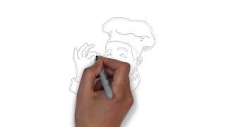 как нарисовать повара, how to draw chef