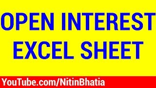 Open Interest Analysis - My Excel Sheet | HINDI