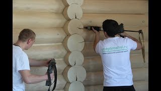 Теплый для деревянных домов, отделка швов декоративным канатом