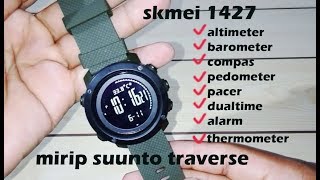 skmei 1427 outdoor.altimeter barometer compass dan seting jam