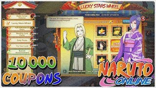 F2P Spending 10k Coupons Into Lucky Stars Wheel | Event 06/12/18 | Naruto Online