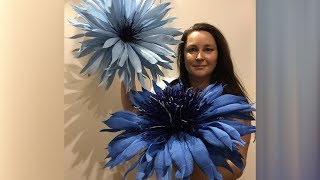 Василек из гофрированной бумаги просто. МК.  Growing flower cornflower.