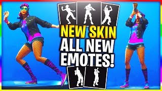 *ALL NEW* DANCE EMOTES ON LEAKED SKIN! SYNTH SKIN DOES ALL NEW EMOTES IN FORTNITE! (LEAKED EMOTES)