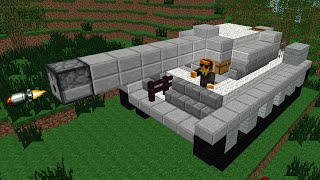 Minecraft: Como fazer tanque de guerra que ATIRA!!!