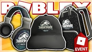 HOW TO GET THE JURASSIC WORLD HEADPHONES, CAP & BACKPACK!! (Roblox CREATOR CHALLENGE EVENT 2018)