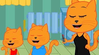 Família de Gatos - Dia Engraçado Desenho Animado em Português Brasil