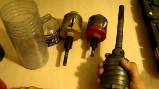 Сравнение  коронок для подрозетников Hilti TE-Y-BK 68/290 Алмазных Практика и DIAM