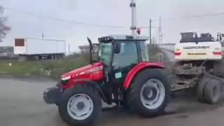 Massey Ferguson 5440 Dyna 4 Hidromek Ekskavatör Çekimi