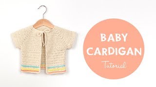 How To Crochet Fast and Easy Crochet Baby Cardigan | Croby Patterns