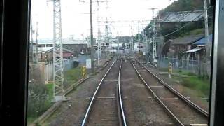 【京阪】人身事故現場の八幡市駅を待避線経由で通過　特急の車内から