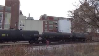 CN 3806 ES44AC W/Sticker Leading CN Manifest Freight(November 23rd,2018) Battle Creek Michigan