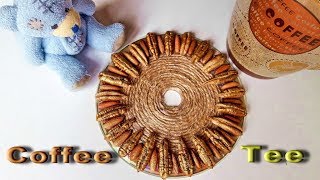 Эксклюзивная подставка под горячее, смотрите! Поделки из CD диска. ☼