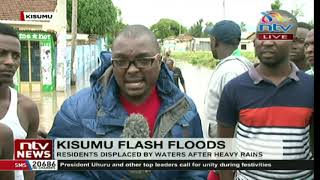 Kisumu flash floods: Residents displaced by waters after heavy rains