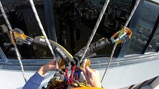 Rope Access Window Cleaning - Rope Transfer