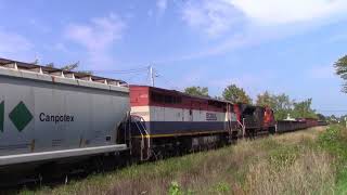 Very Heavy CN Train 406 West w/BC Rail Cowl DPU at Petitcodiac, NB (Sept 12, 2017)