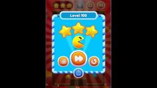PAC-MAN Bounce - Puzzle Adventure Level 100 Walkthrough Solution For 3 Star Gameplay