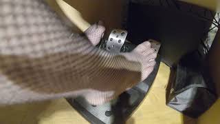 Pedal Pumping wearing fishnet Tights