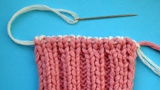 Binding off Как закрыть петли резинки 2х2  Урок вязания спицами  58