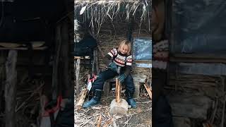 Финская свеча из старого бревна #shorts