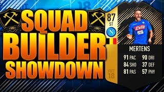 FIFA 18 SQUAD BUILDER SHOWDOWN IF MERTENS 87!! FIFA 18 ULTIMATE TEAM