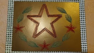 Открытка в технике изонить на 9 мая