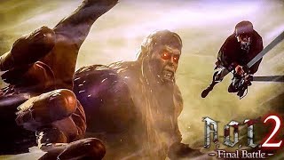 Attack on Titan 2 - Final Battle | Levi vs Beast Titan (Cutscene)